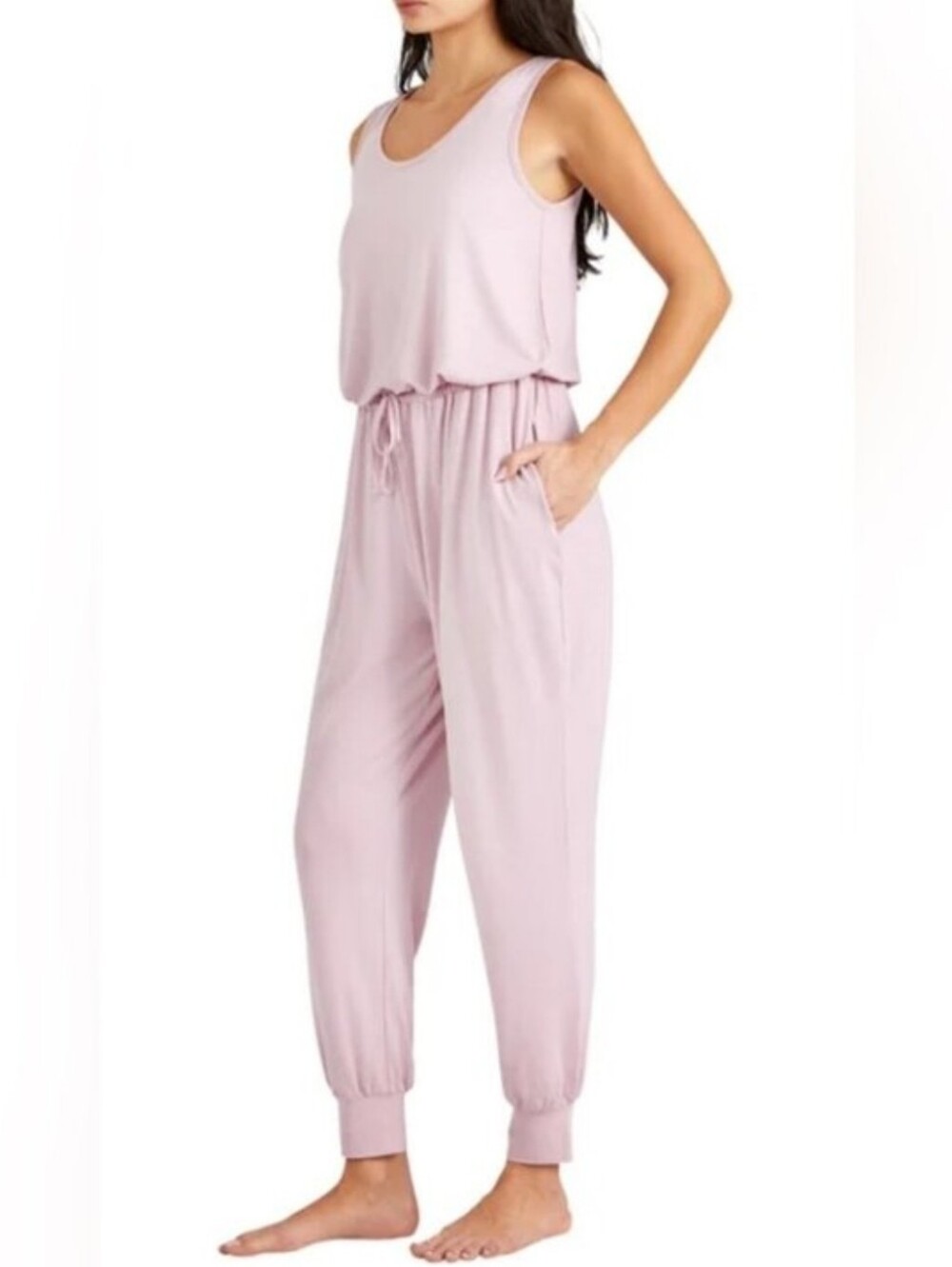 Natori Romper Womens Size Small Pink Sleeveless Loungewear Jumpsuit Neutral